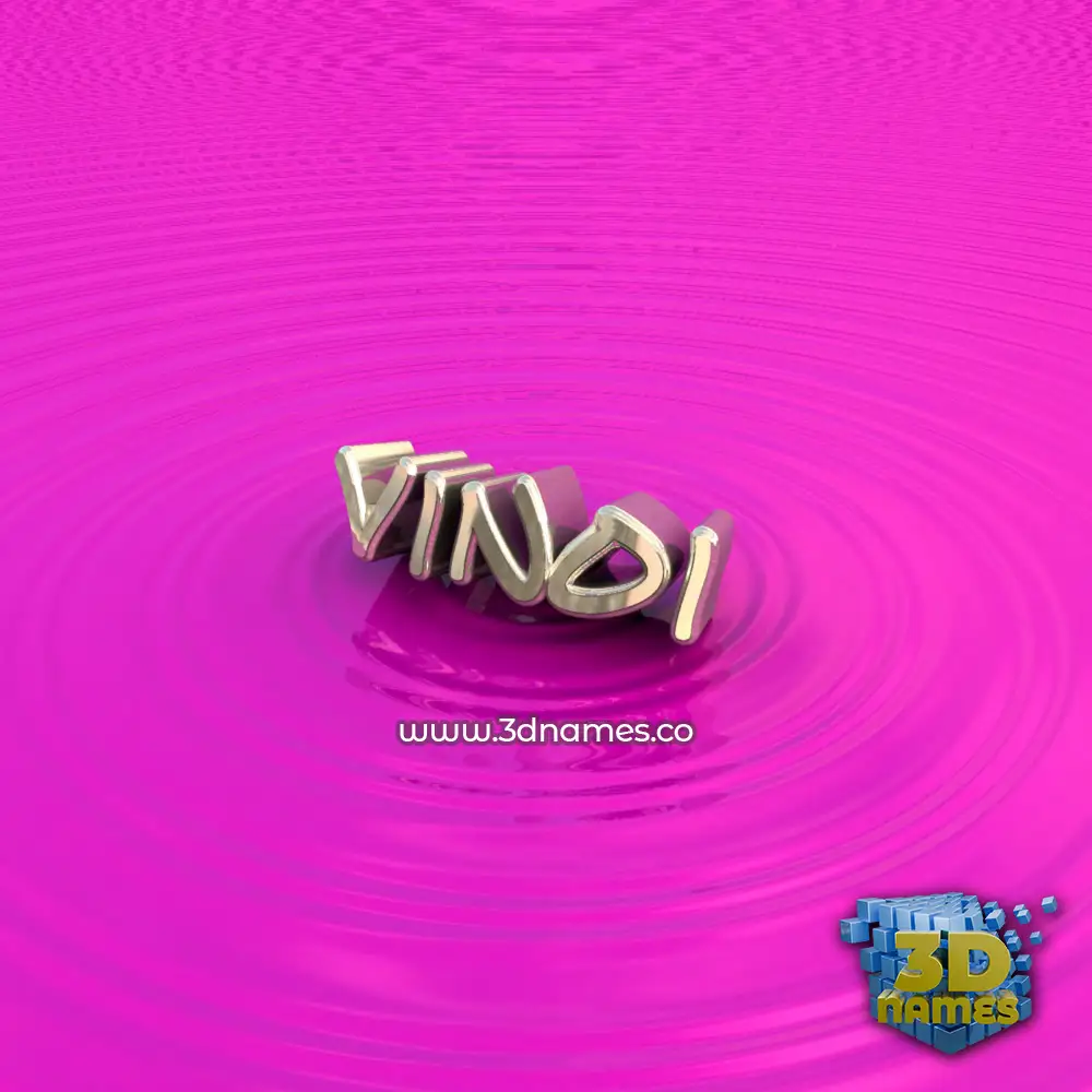 vinoi in Pink Graffiti style - 3D name wallpaper