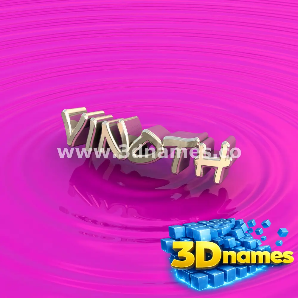 vinoth in Pink Graffiti style - 3D name wallpaper