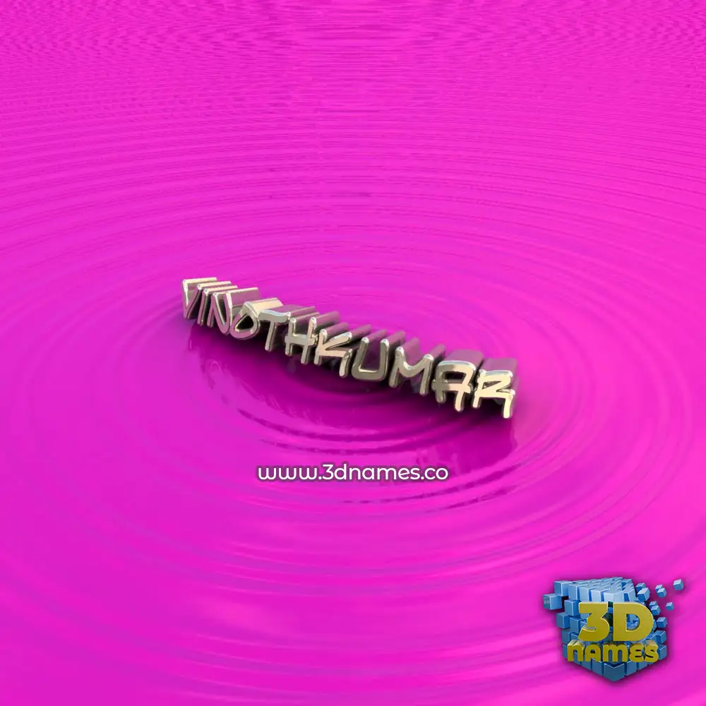 vinothkumar in Pink Graffiti style - 3D name wallpaper
