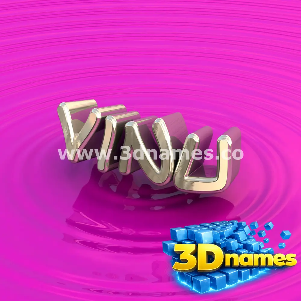 vinu in Pink Graffiti style - 3D name wallpaper