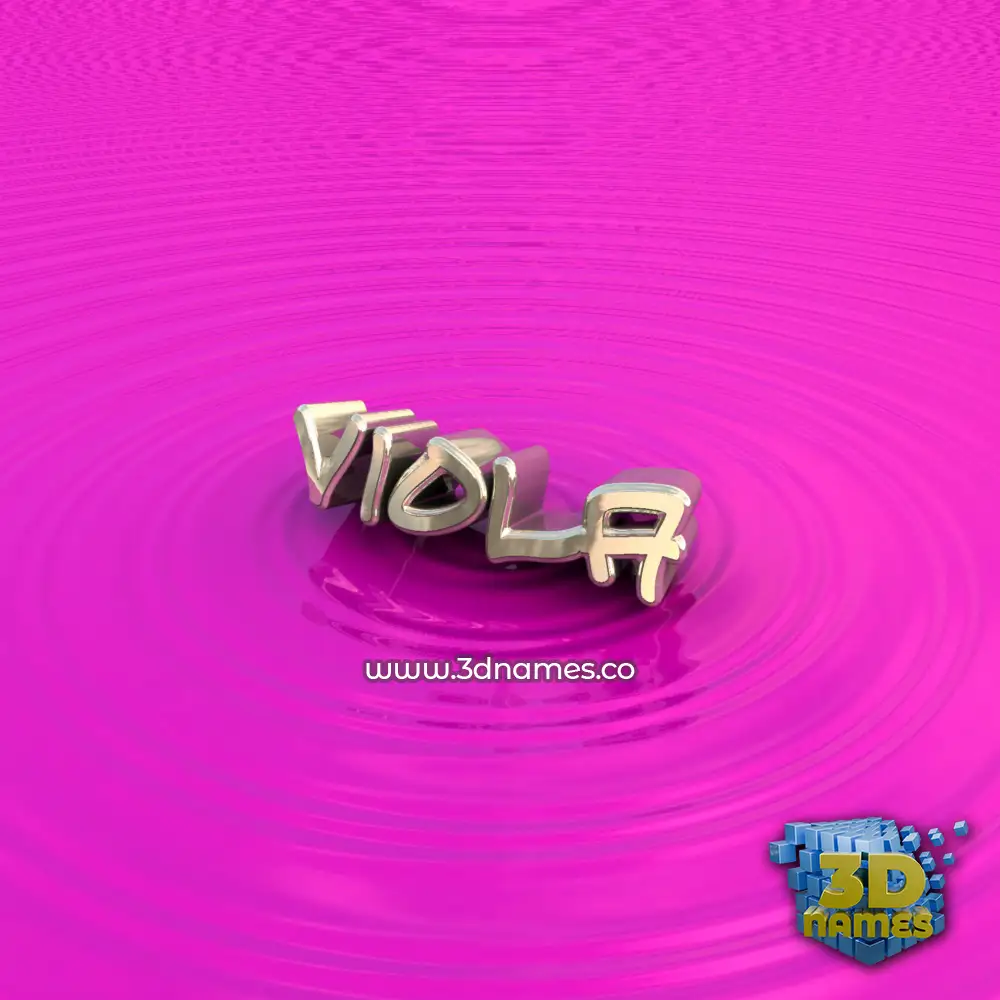 viola in Pink Graffiti style - 3D name wallpaper