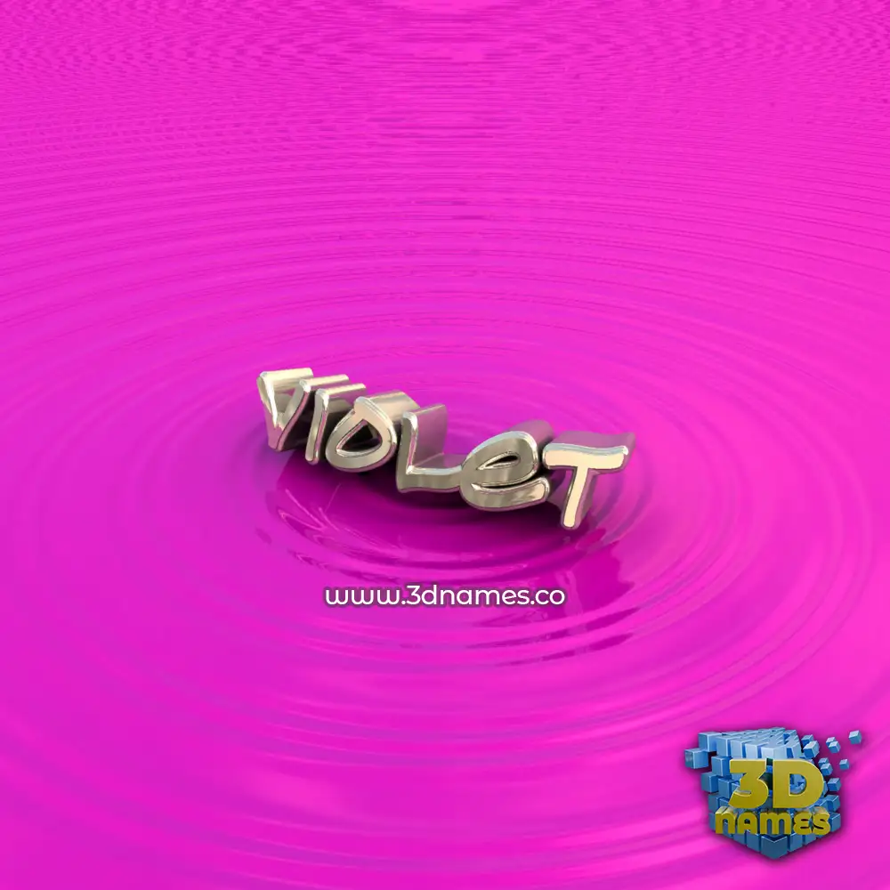 violet in Pink Graffiti style - 3D name wallpaper
