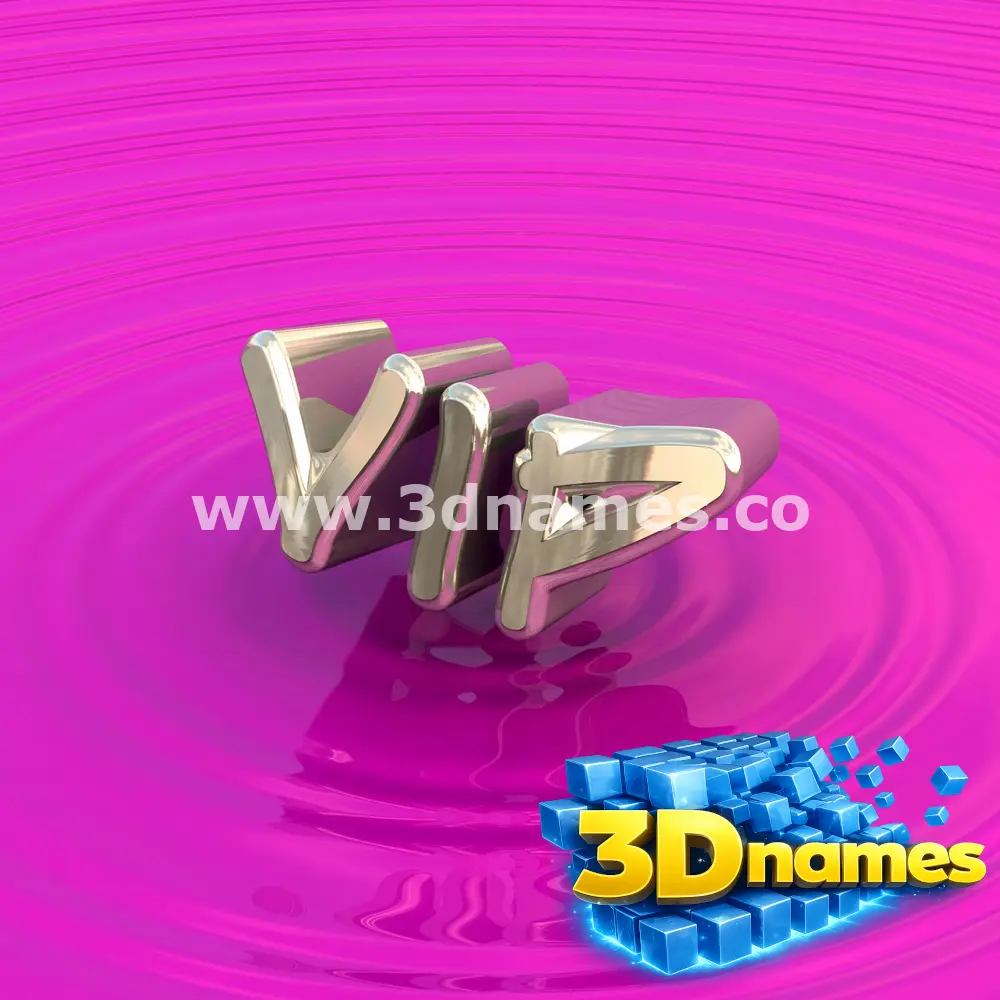 vip in Pink Graffiti style - 3D name wallpaper