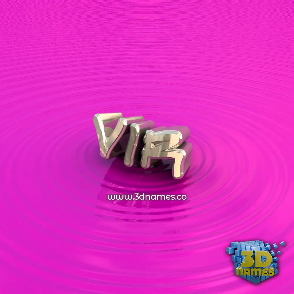 vir in Pink Graffiti style - 3D name wallpaper