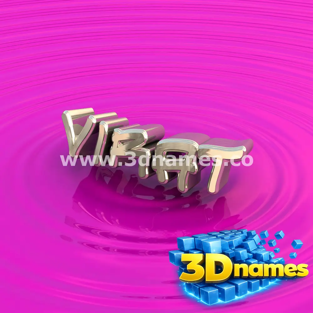 virat in Pink Graffiti style - 3D name wallpaper