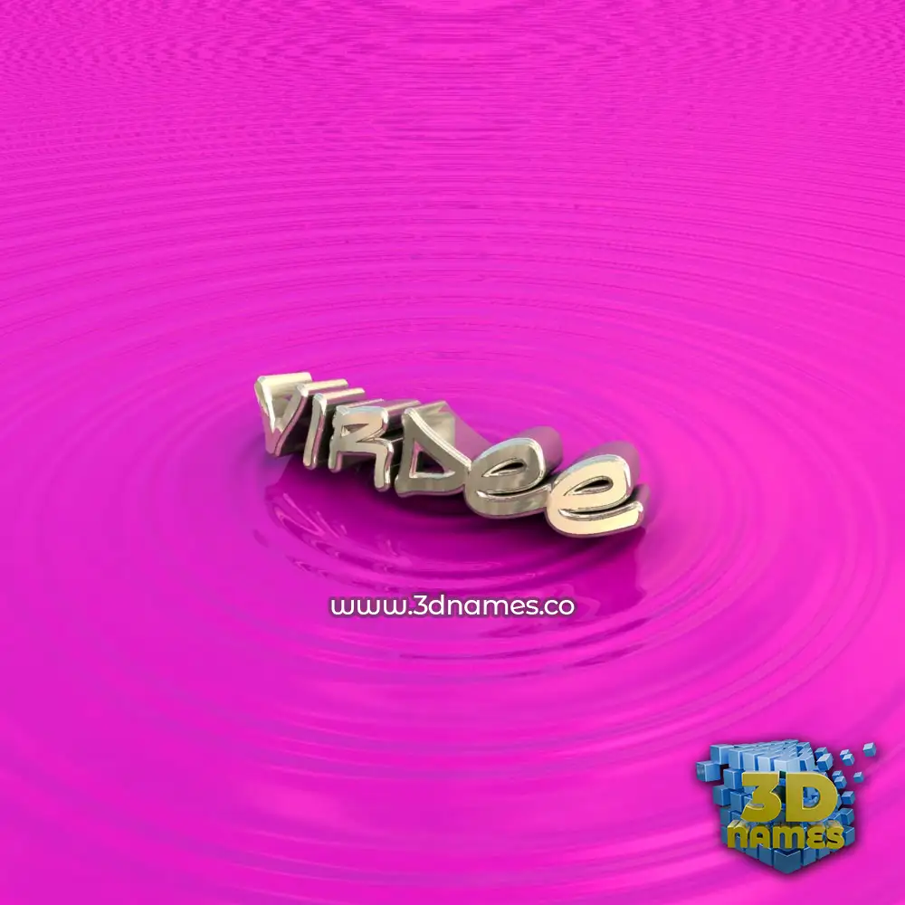 virdee in Pink Graffiti style - 3D name wallpaper