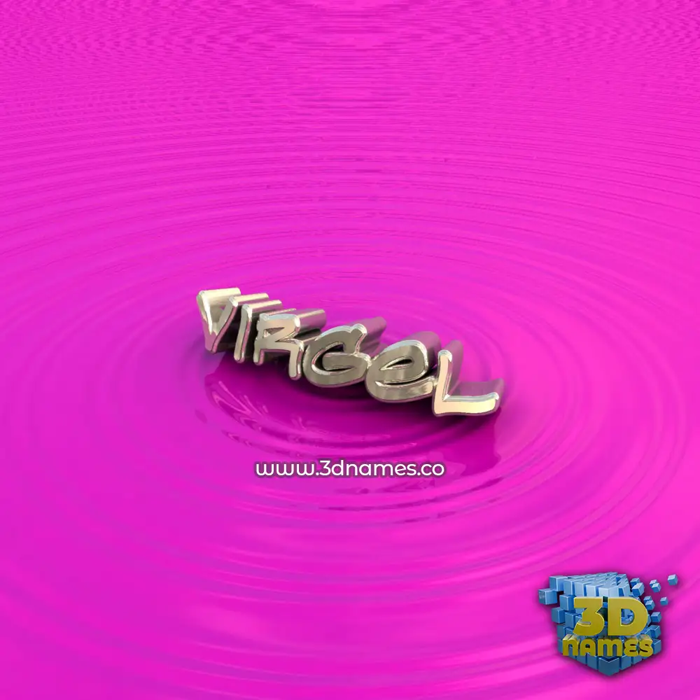 virgel in Pink Graffiti style - 3D name wallpaper