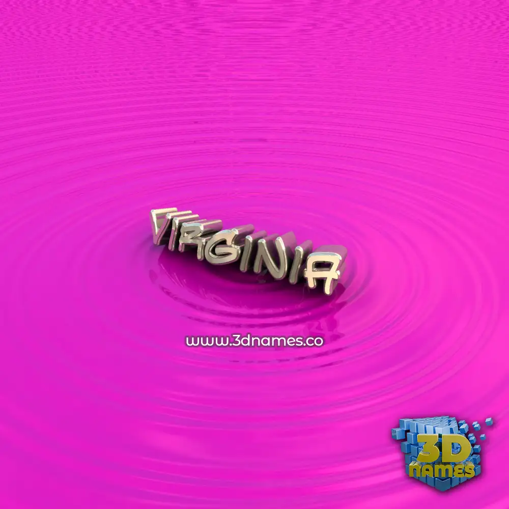 virginia in Pink Graffiti style - 3D name wallpaper