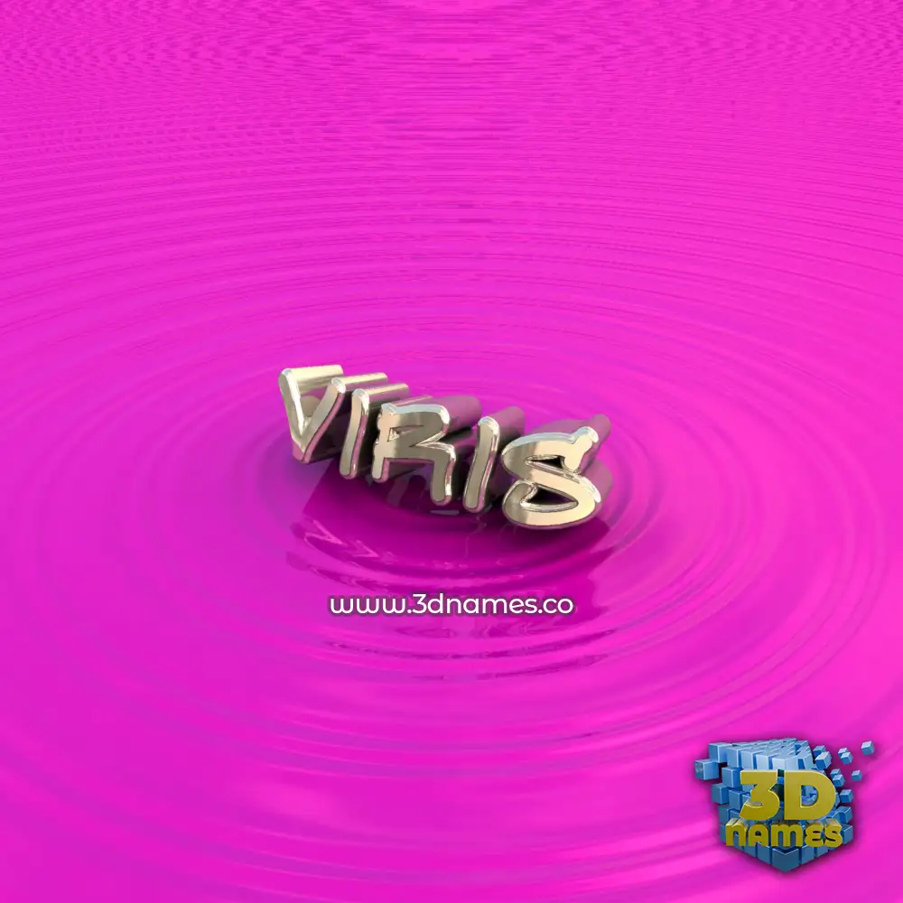 viris in Pink Graffiti style - 3D name wallpaper