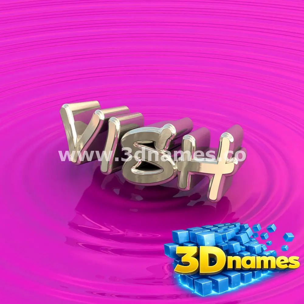 vish in Pink Graffiti style - 3D name wallpaper