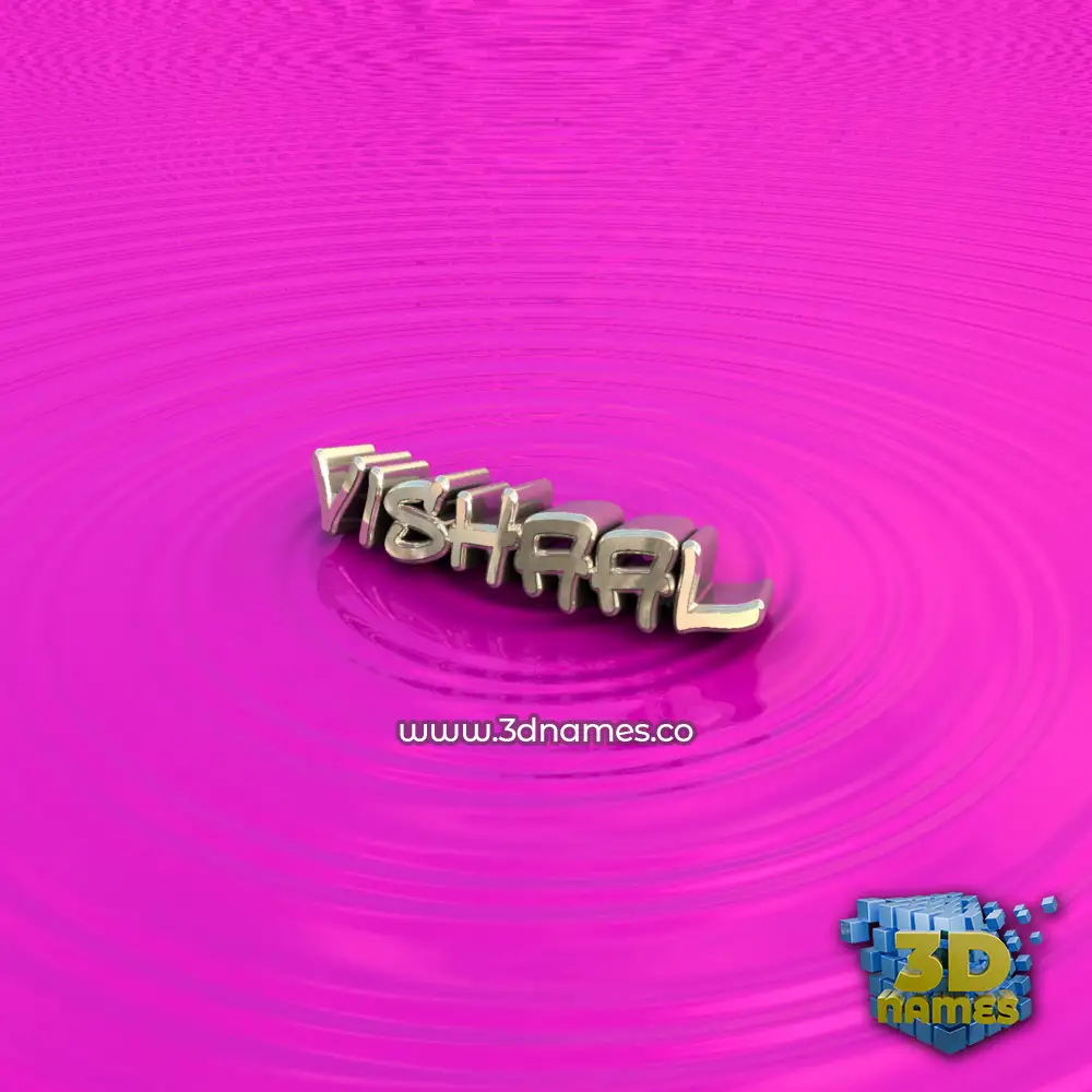 vishaal in Pink Graffiti style - 3D name wallpaper