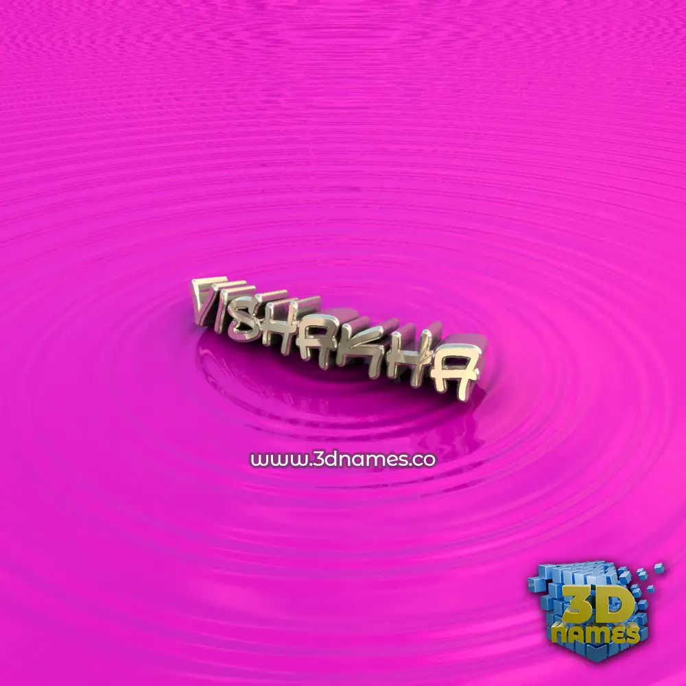 vishakha in Pink Graffiti style - 3D name wallpaper