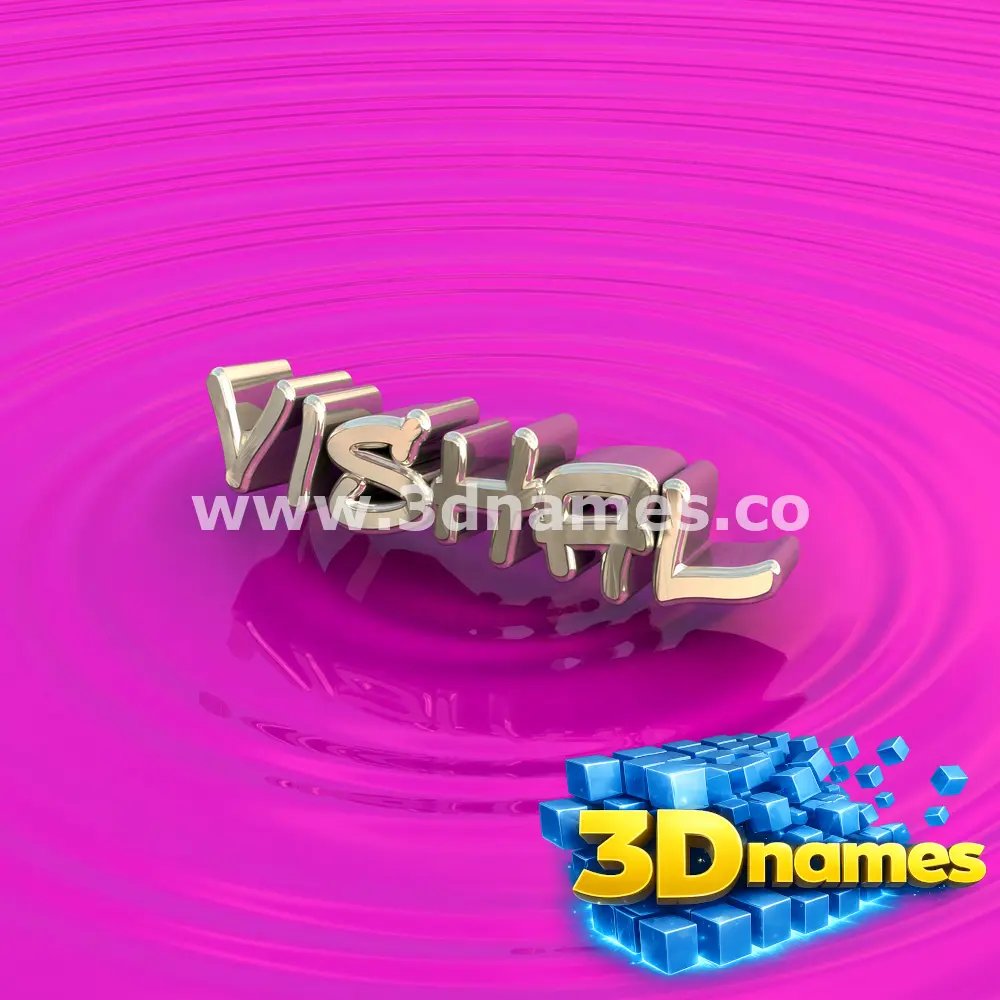 vishal in Pink Graffiti style - 3D name wallpaper