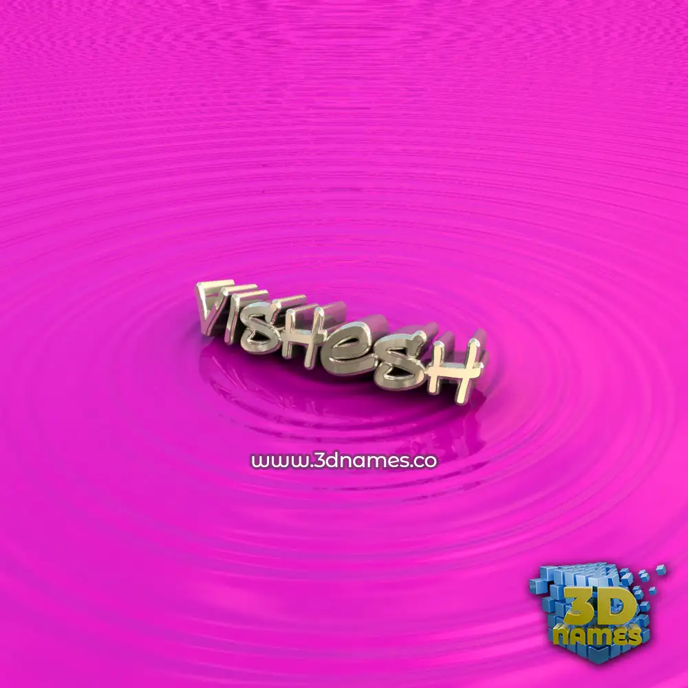 vishesh in Pink Graffiti style - 3D name wallpaper
