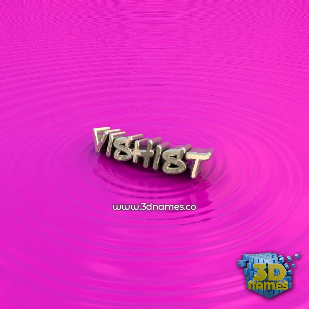 vishist in Pink Graffiti style - 3D name wallpaper
