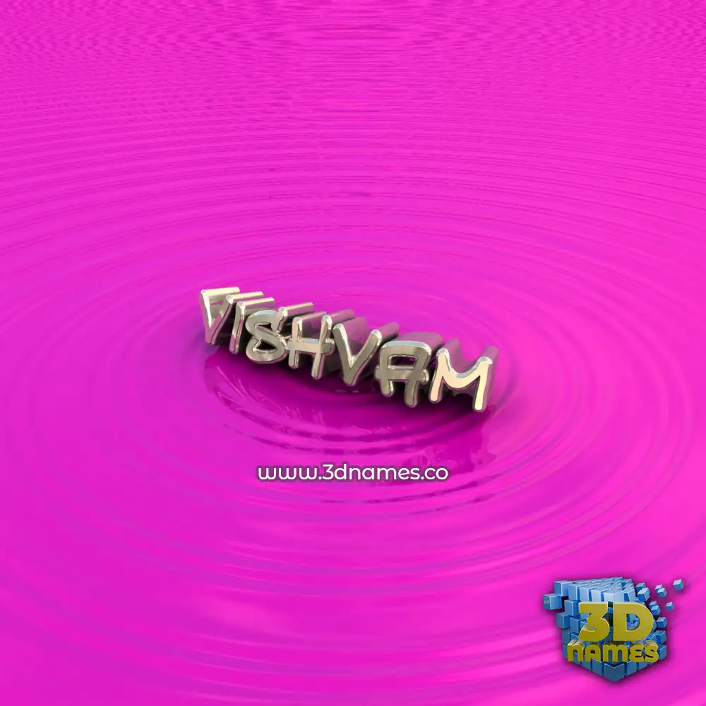 vishvam in Pink Graffiti style - 3D name wallpaper