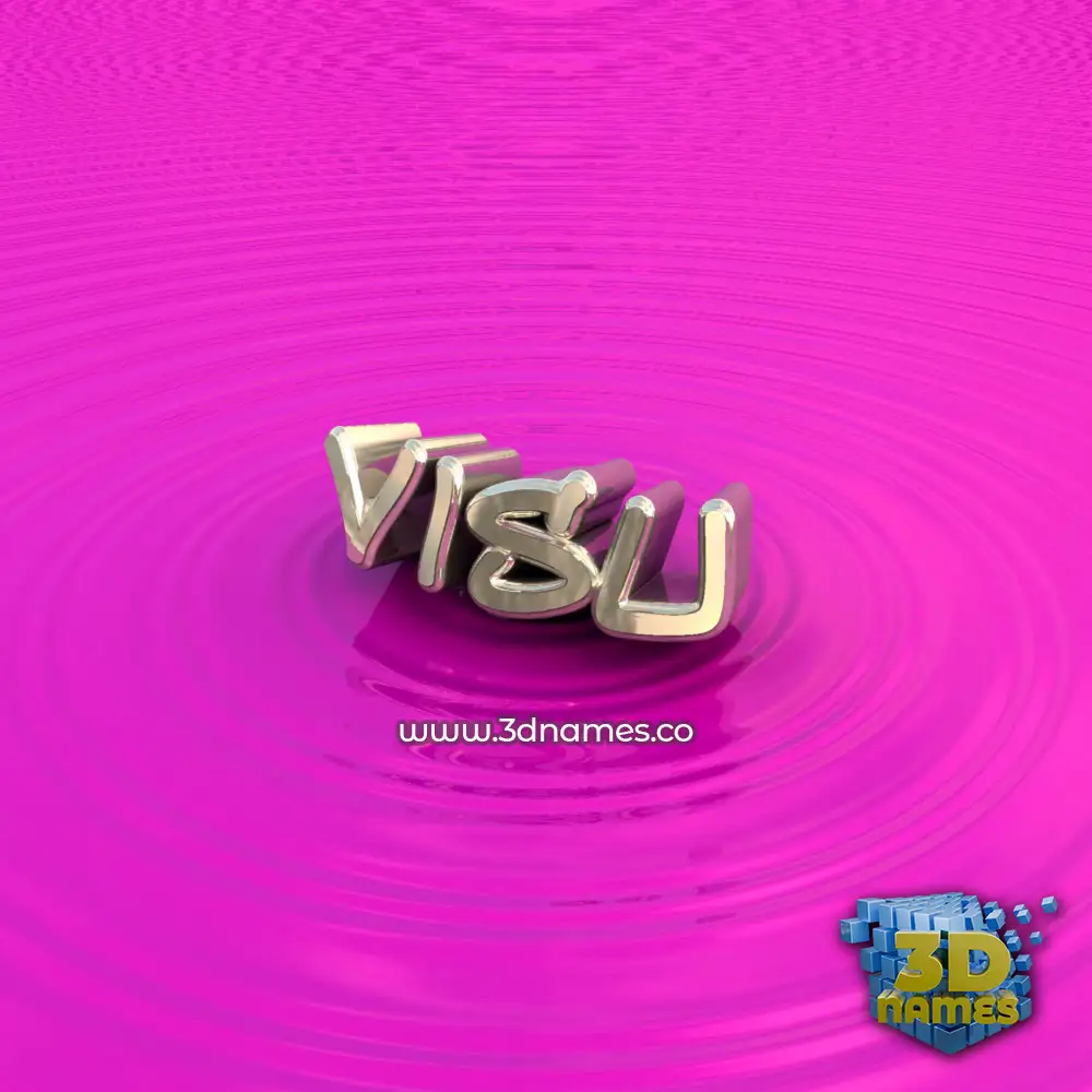 visu in Pink Graffiti style - 3D name wallpaper