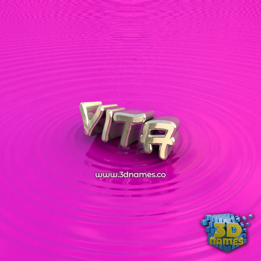 vita in Pink Graffiti style - 3D name wallpaper