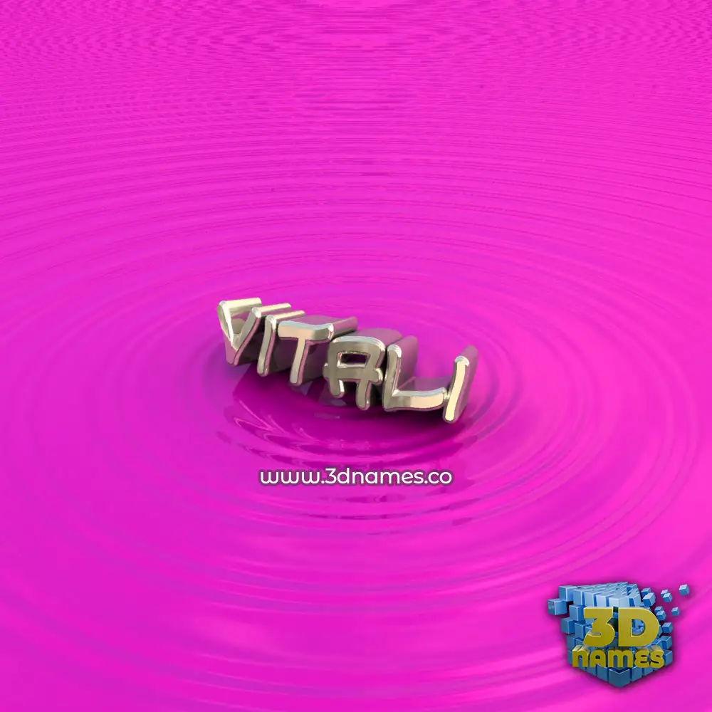 vitali in Pink Graffiti style - 3D name wallpaper