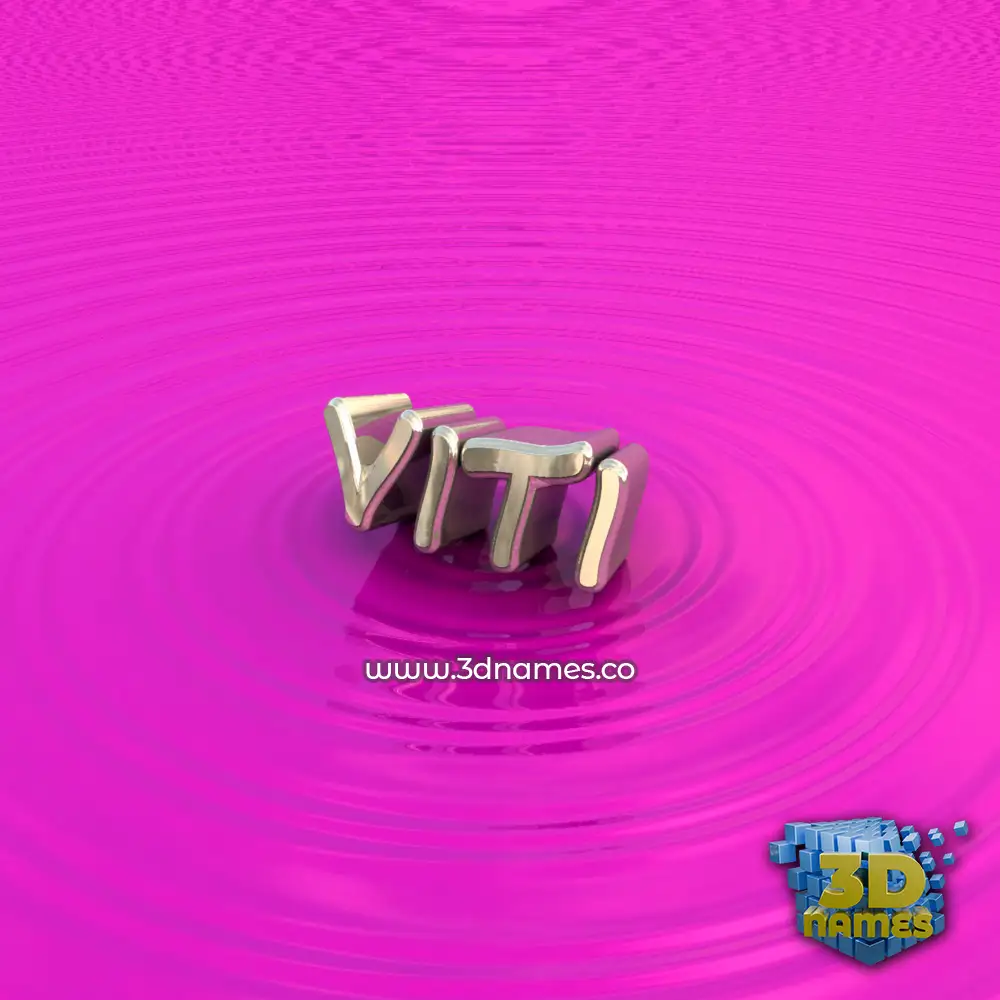 viti in Pink Graffiti style - 3D name wallpaper