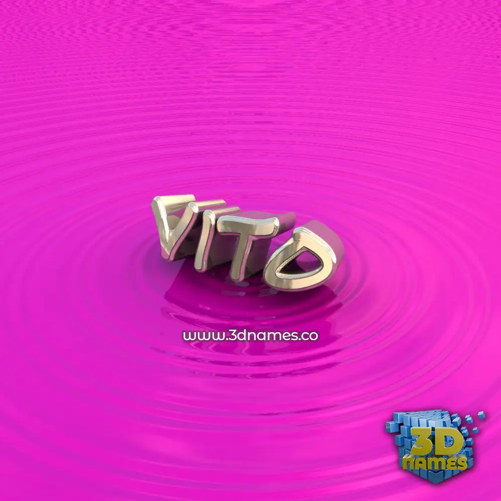 vito in Pink Graffiti style - 3D name wallpaper