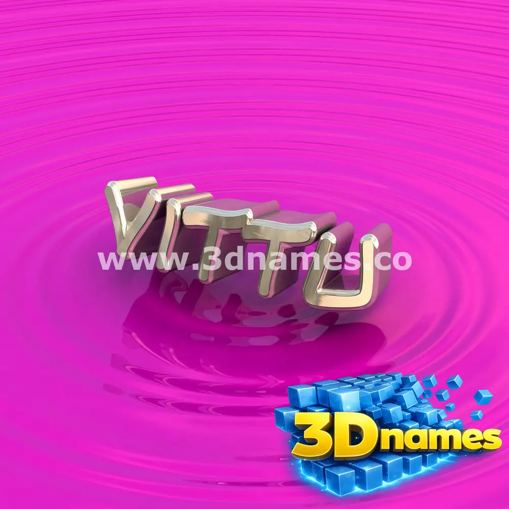 vittu in Pink Graffiti style - 3D name wallpaper