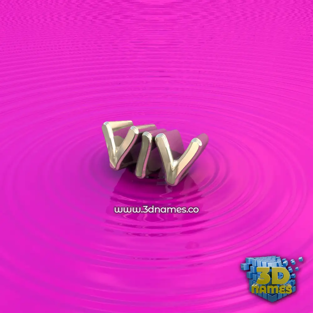 viv in Pink Graffiti style - 3D name wallpaper