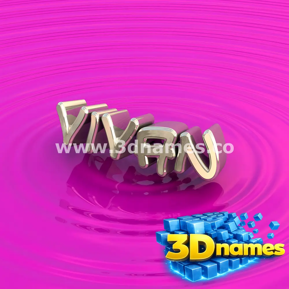 vivan in Pink Graffiti style - 3D name wallpaper