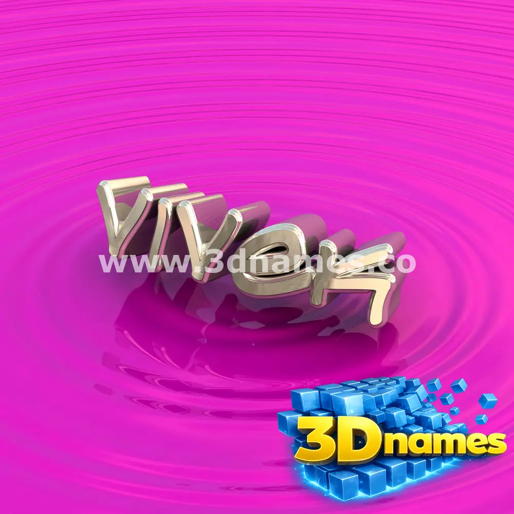 vivek in Pink Graffiti style - 3D name wallpaper