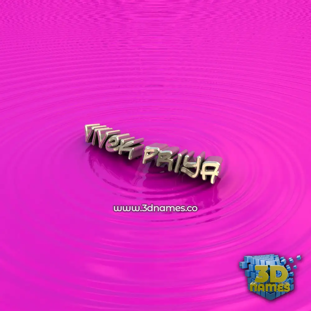 vivek priya in Pink Graffiti style - 3D name wallpaper
