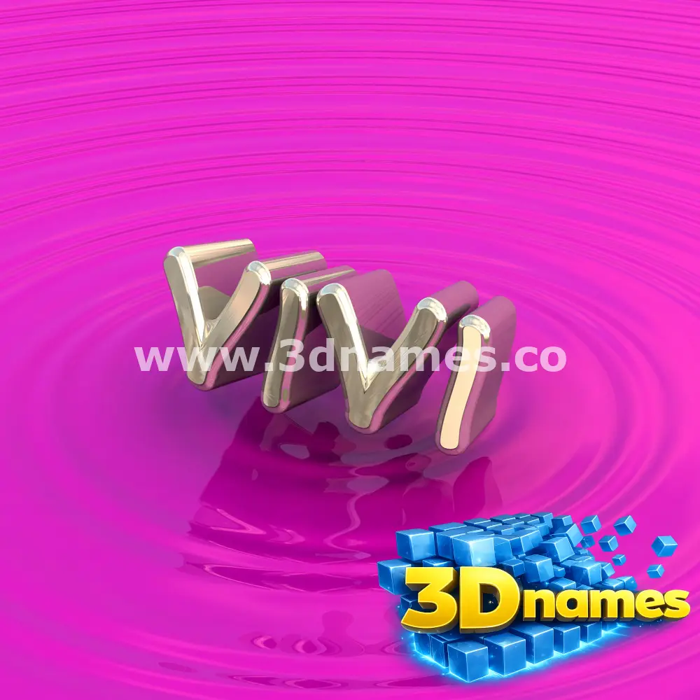 vivi in Pink Graffiti style - 3D name wallpaper