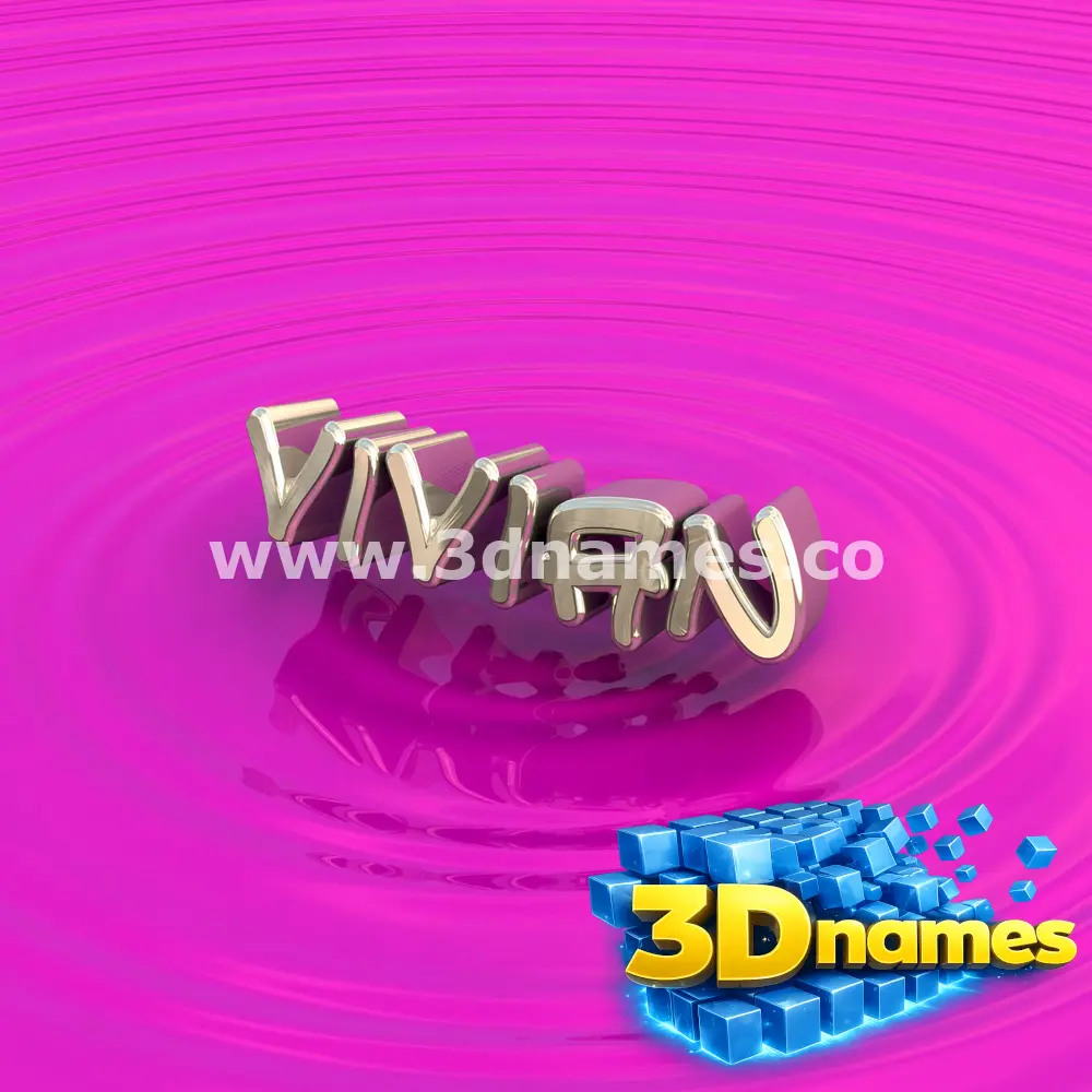 vivian in Pink Graffiti style - 3D name wallpaper