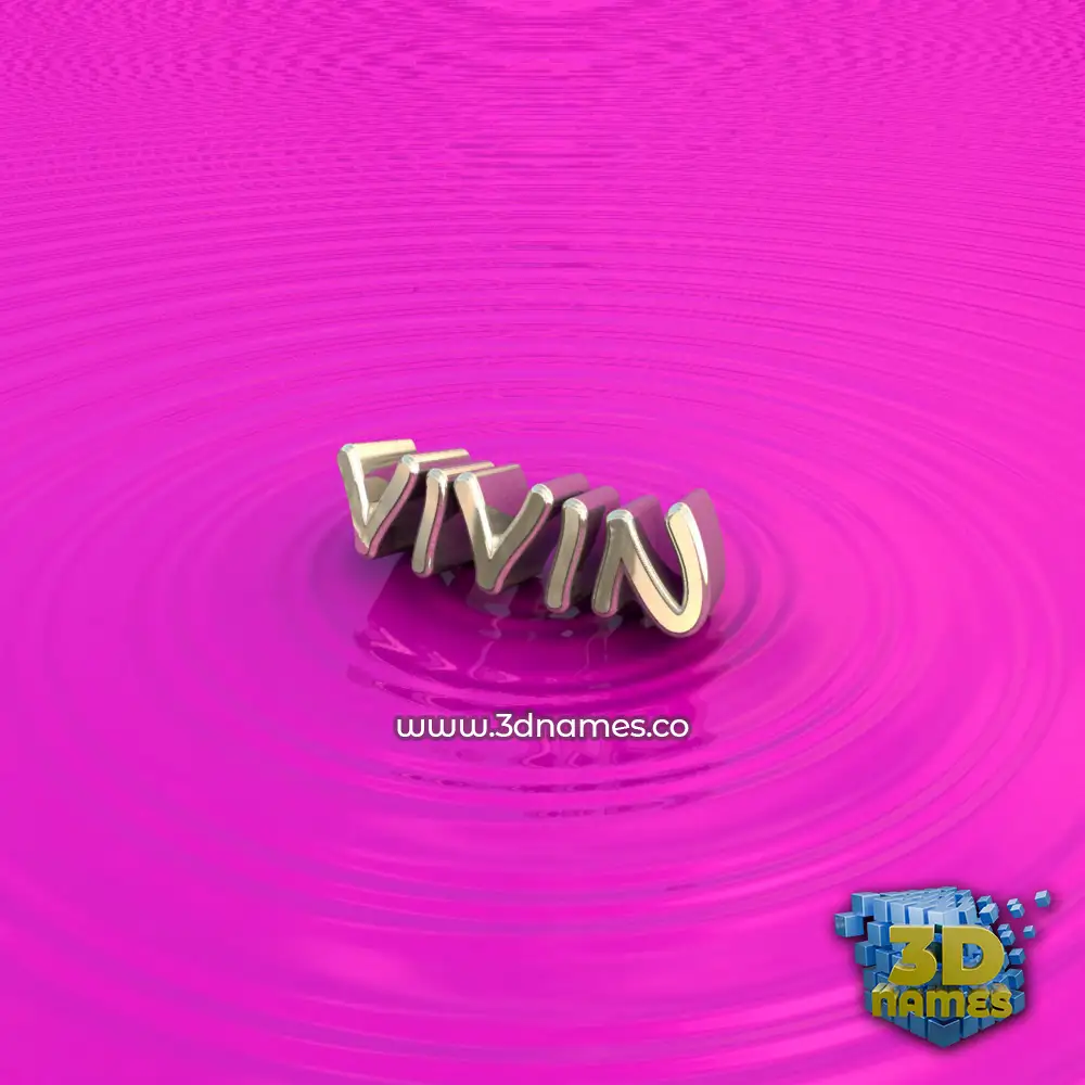 vivin in Pink Graffiti style - 3D name wallpaper