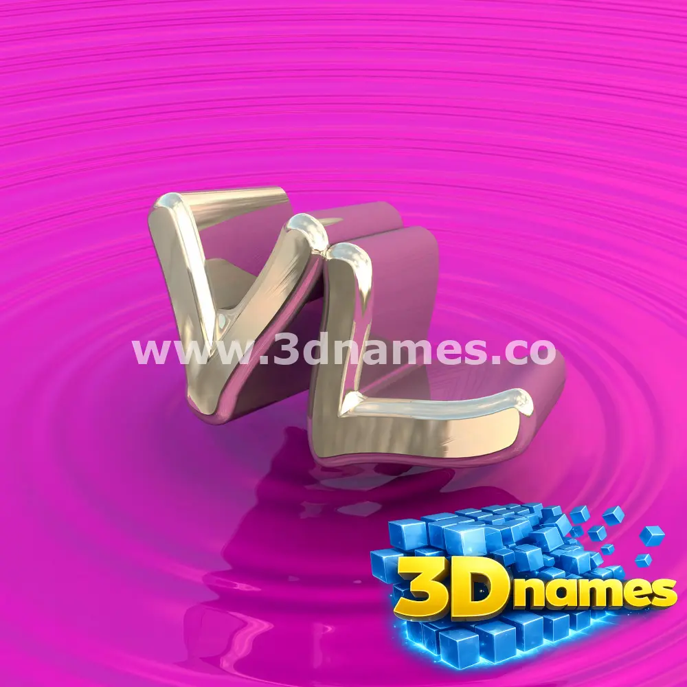vl in Pink Graffiti style - 3D name wallpaper