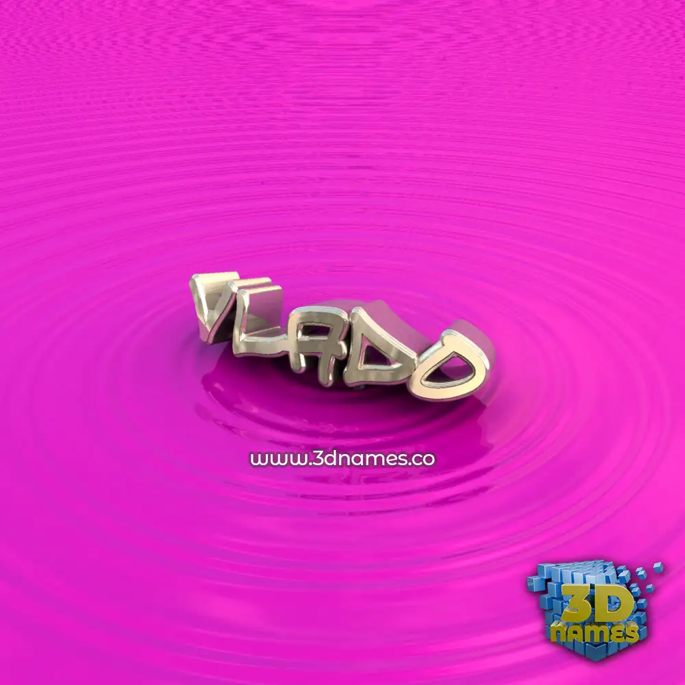 vlado in Pink Graffiti style - 3D name wallpaper