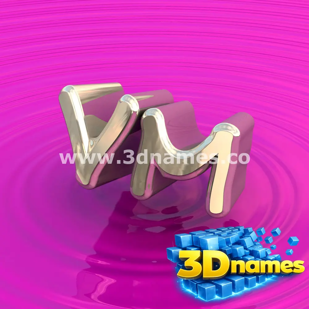 vm in Pink Graffiti style - 3D name wallpaper