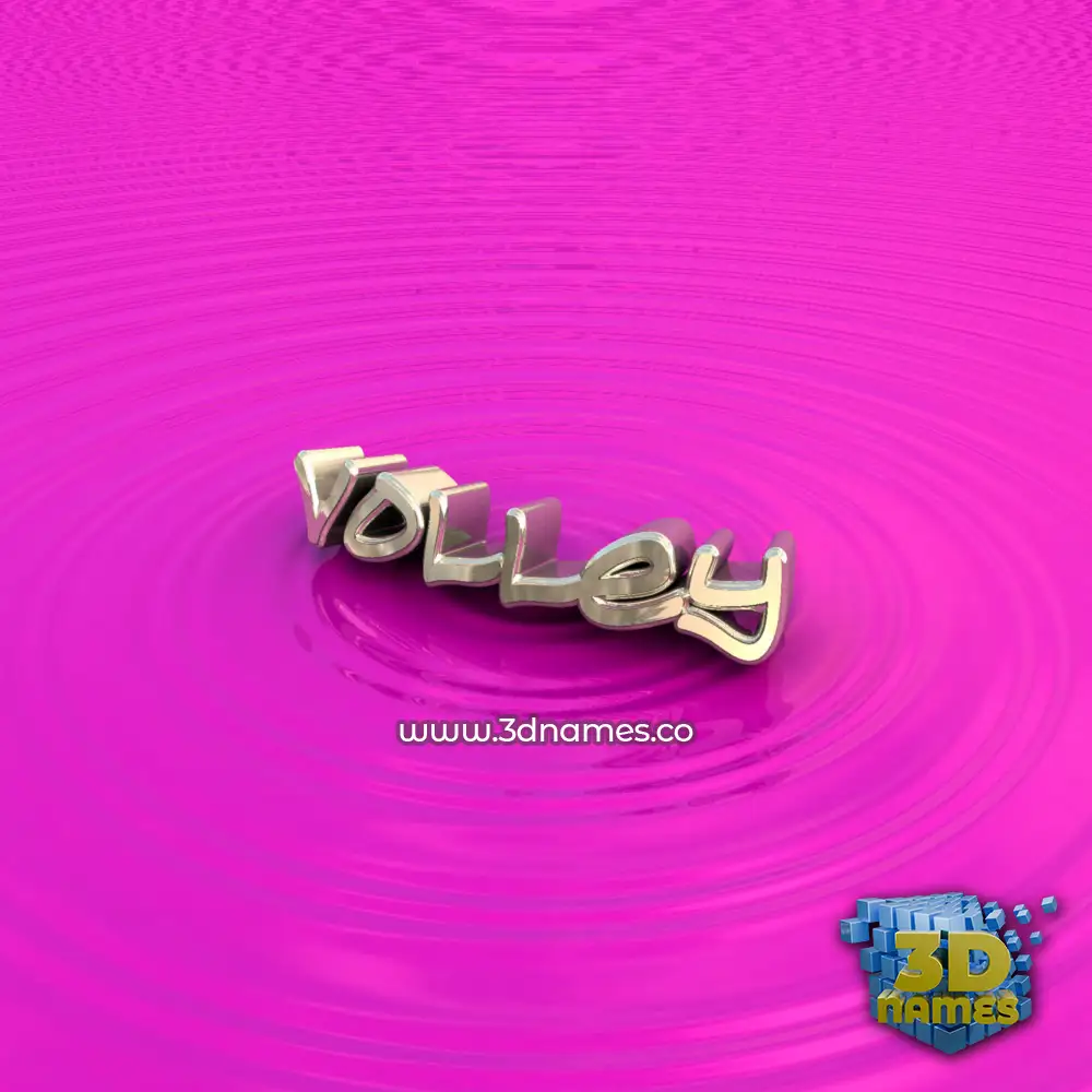 volley in Pink Graffiti style - 3D name wallpaper