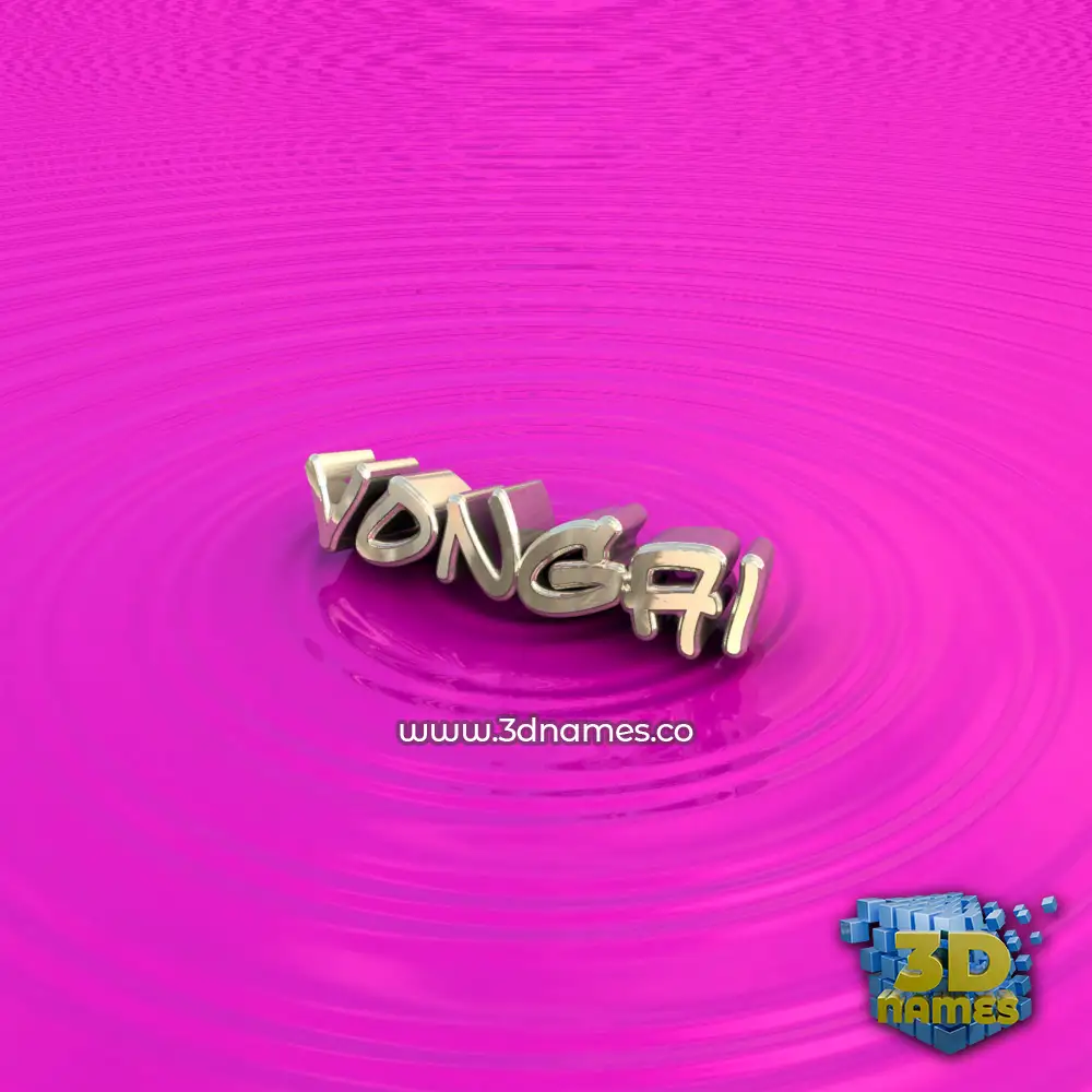 vongai in Pink Graffiti style - 3D name wallpaper
