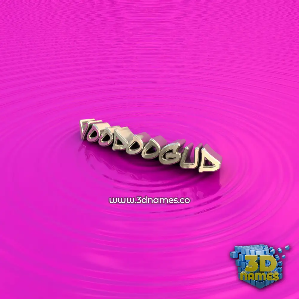 voodoogud in Pink Graffiti style - 3D name wallpaper