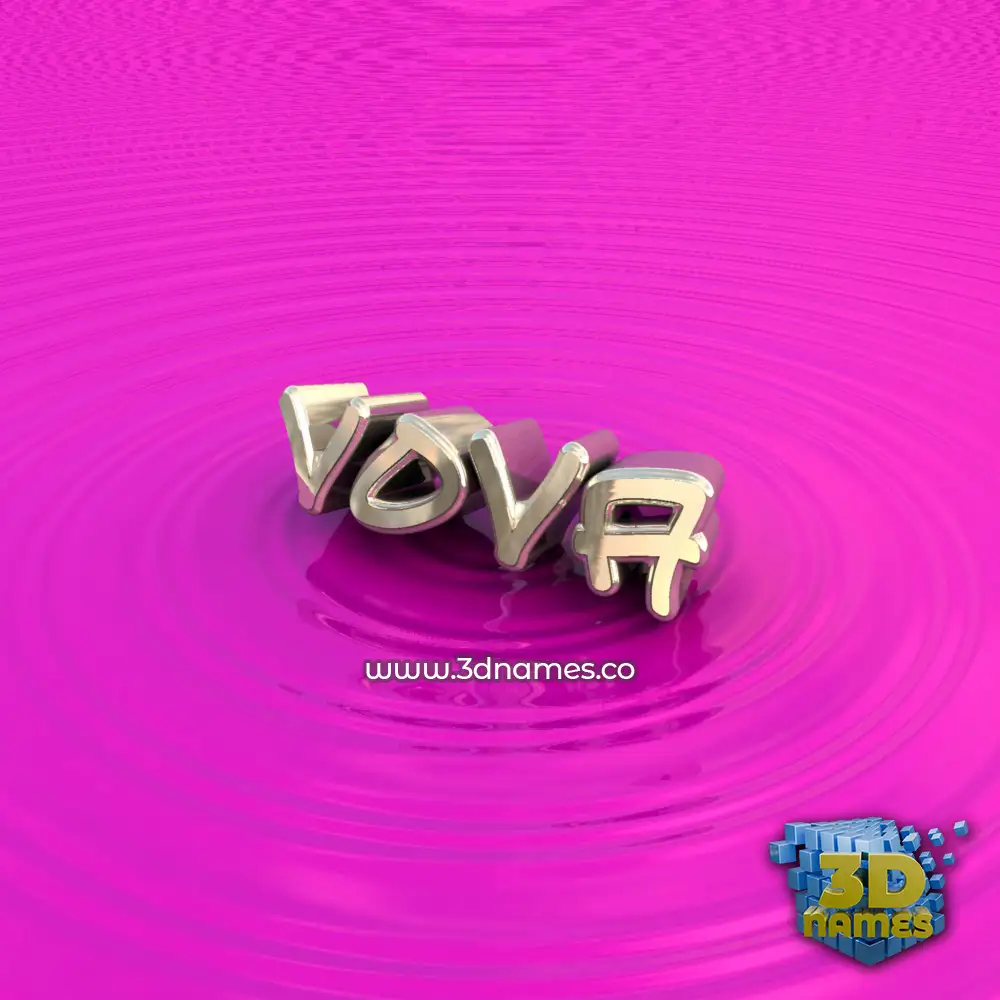 vova in Pink Graffiti style - 3D name wallpaper