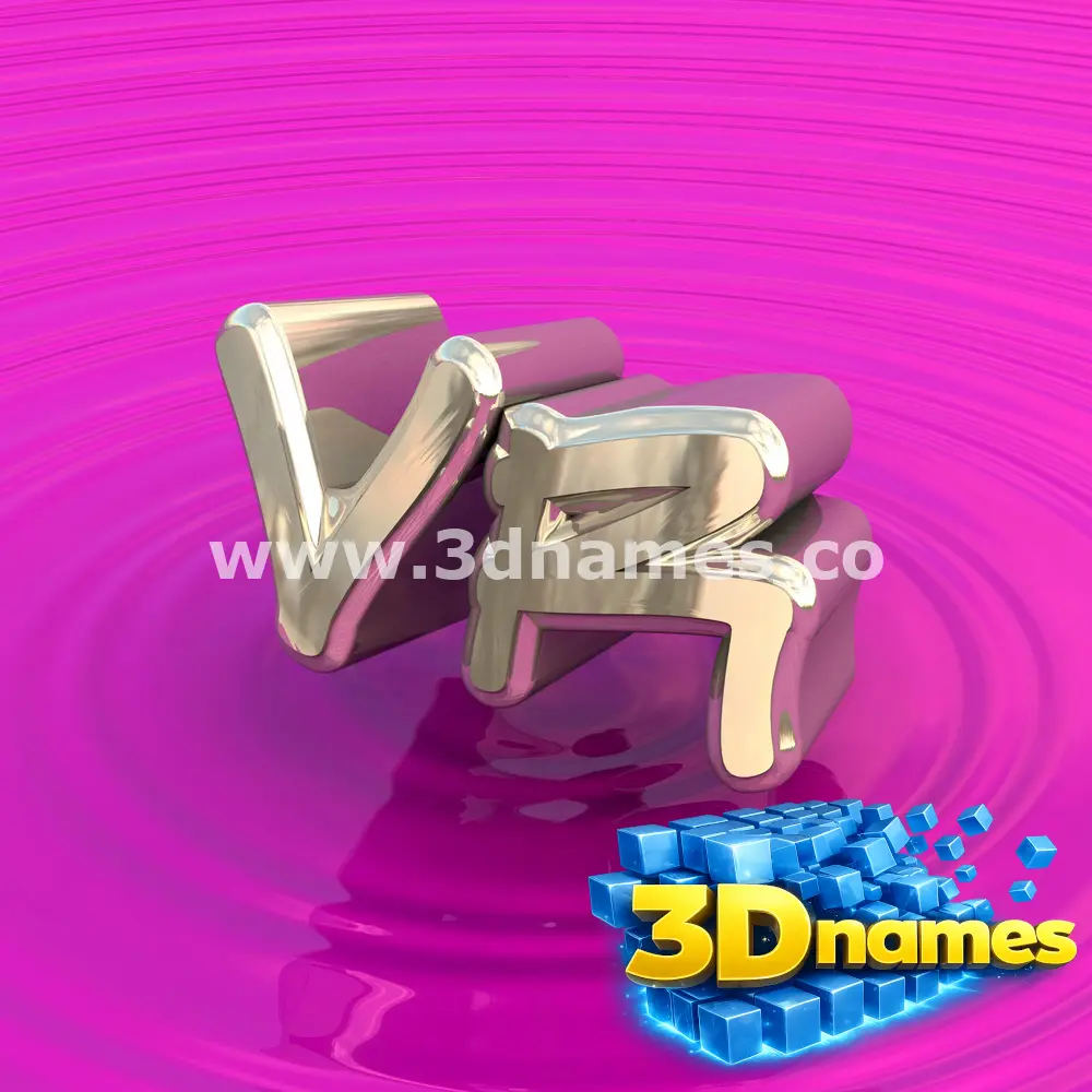 vr in Pink Graffiti style - 3D name wallpaper