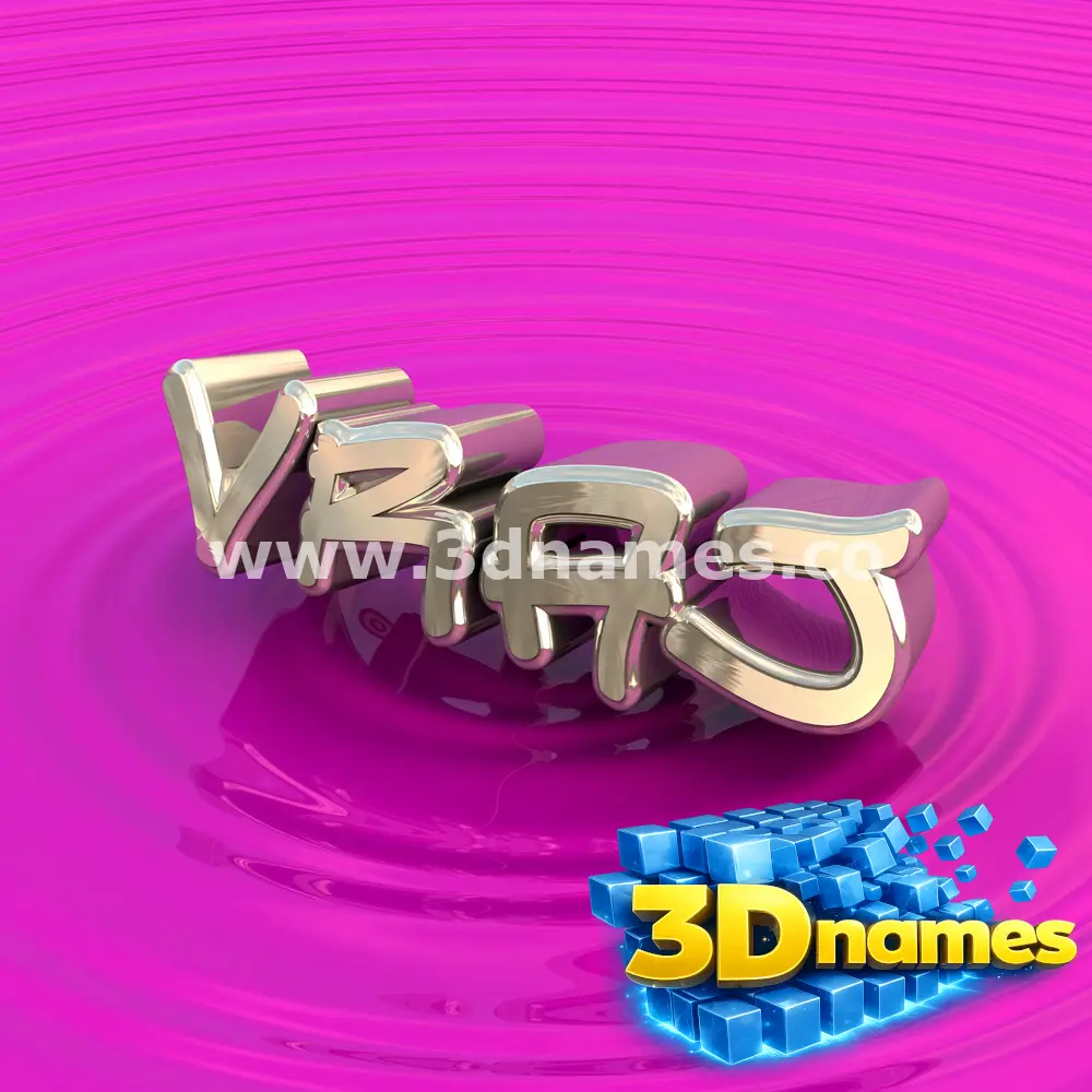 vraj in Pink Graffiti style - 3D name wallpaper