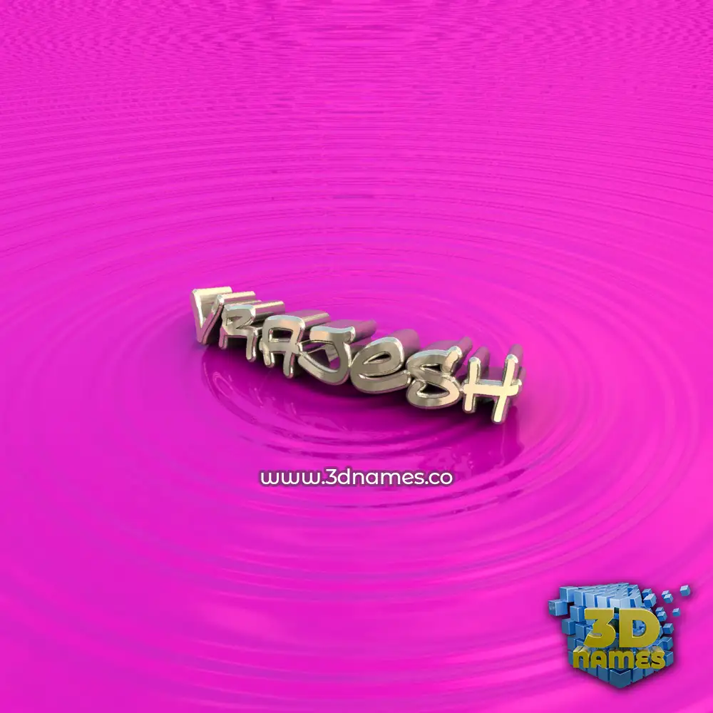vrajesh in Pink Graffiti style - 3D name wallpaper