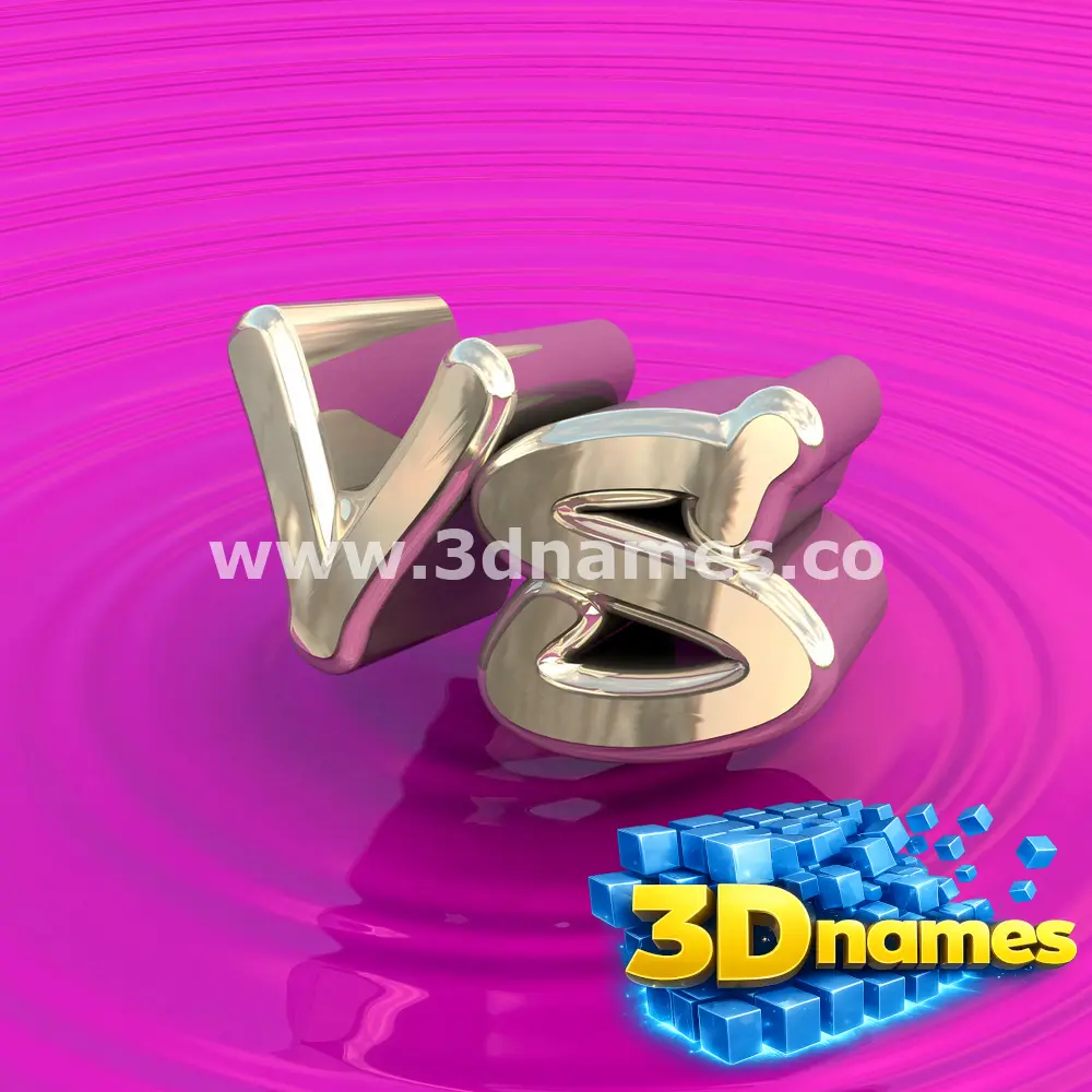 vs in Pink Graffiti style - 3D name wallpaper