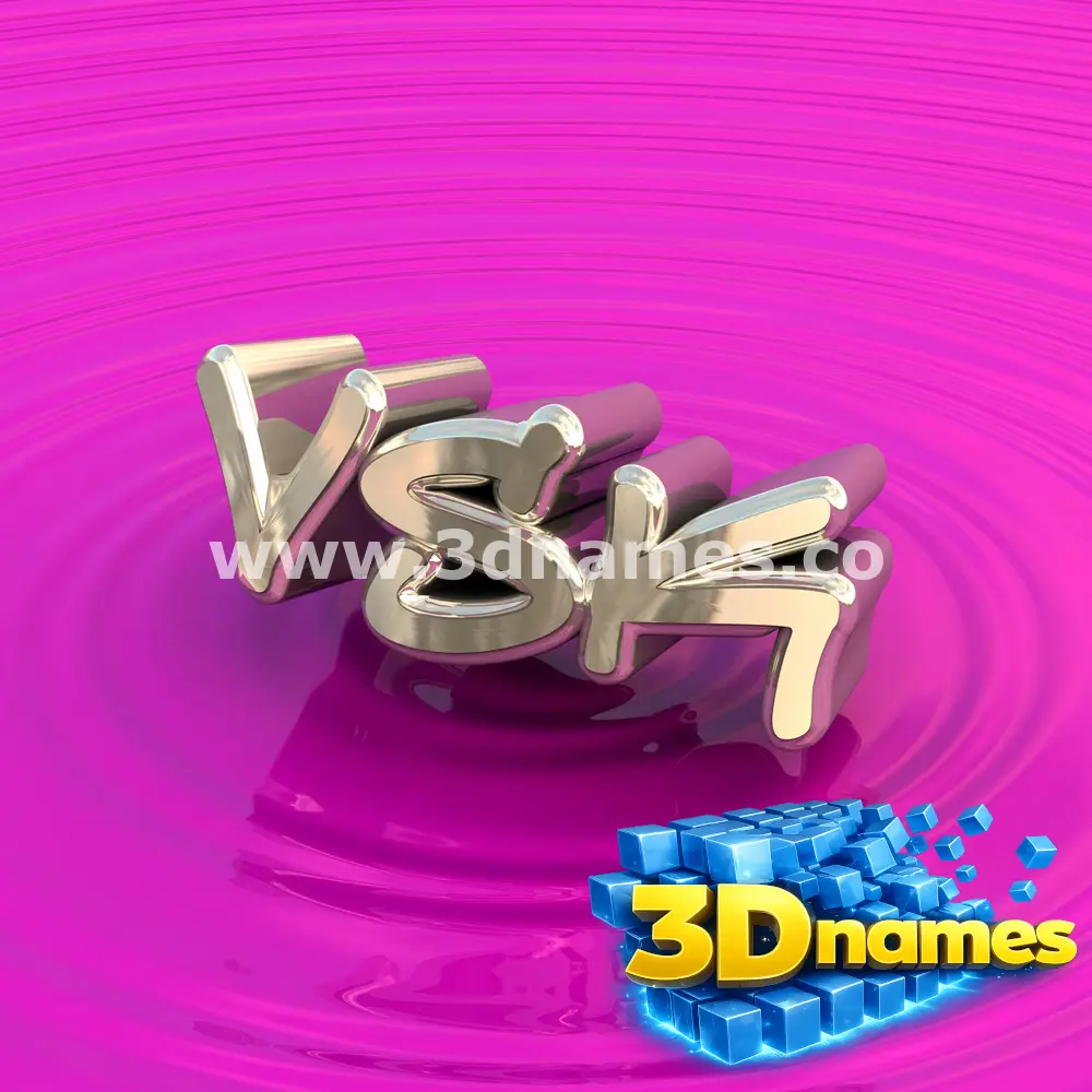 vsk in Pink Graffiti style - 3D name wallpaper