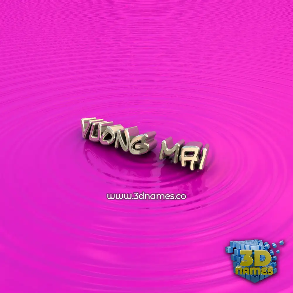 vuong mai in Pink Graffiti style - 3D name wallpaper