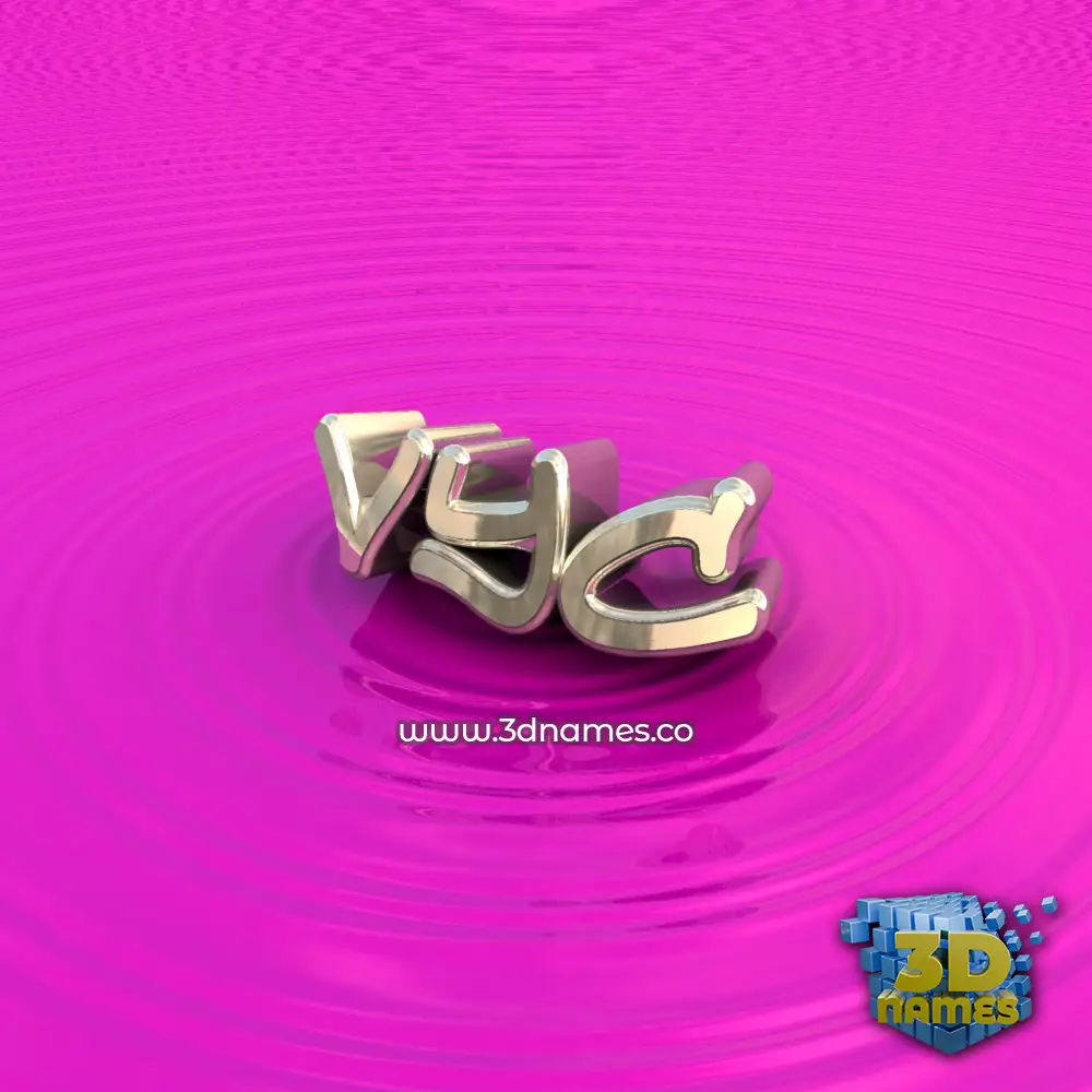 vyc in Pink Graffiti style - 3D name wallpaper