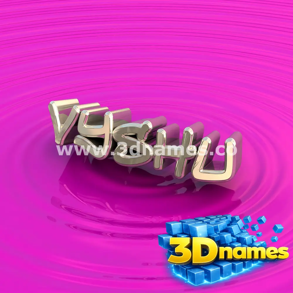 vyshu in Pink Graffiti style - 3D name wallpaper