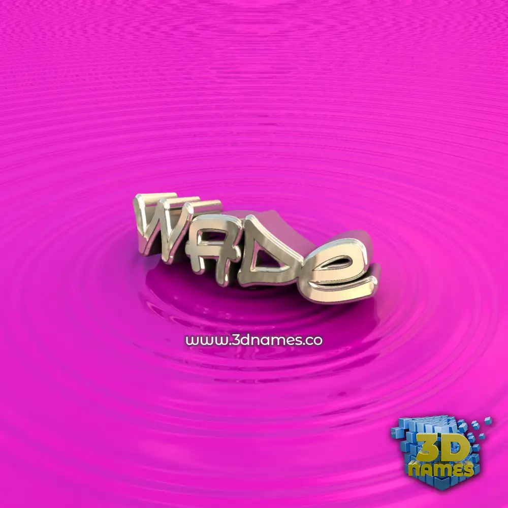 wade in Pink Graffiti style - 3D name wallpaper