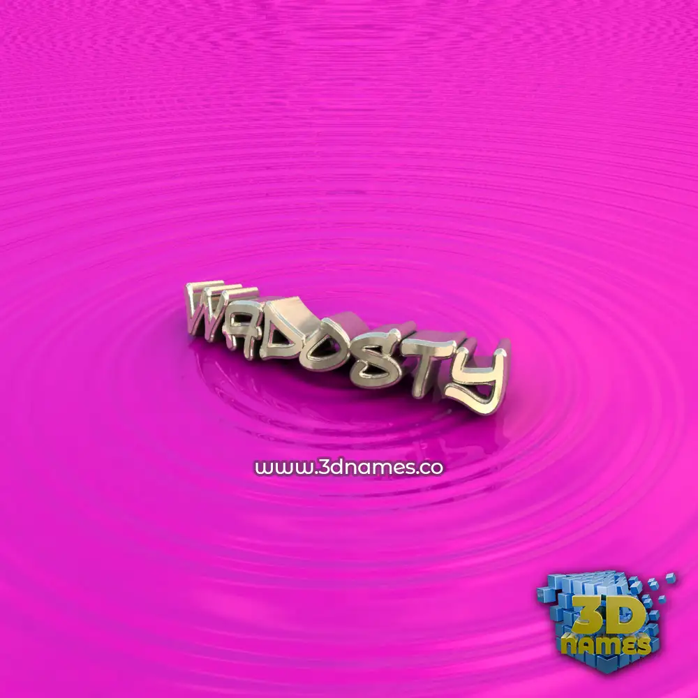 wadosty in Pink Graffiti style - 3D name wallpaper